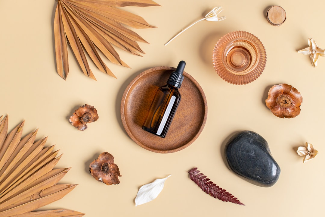 ingredients for mixing placed to review with blows and roots